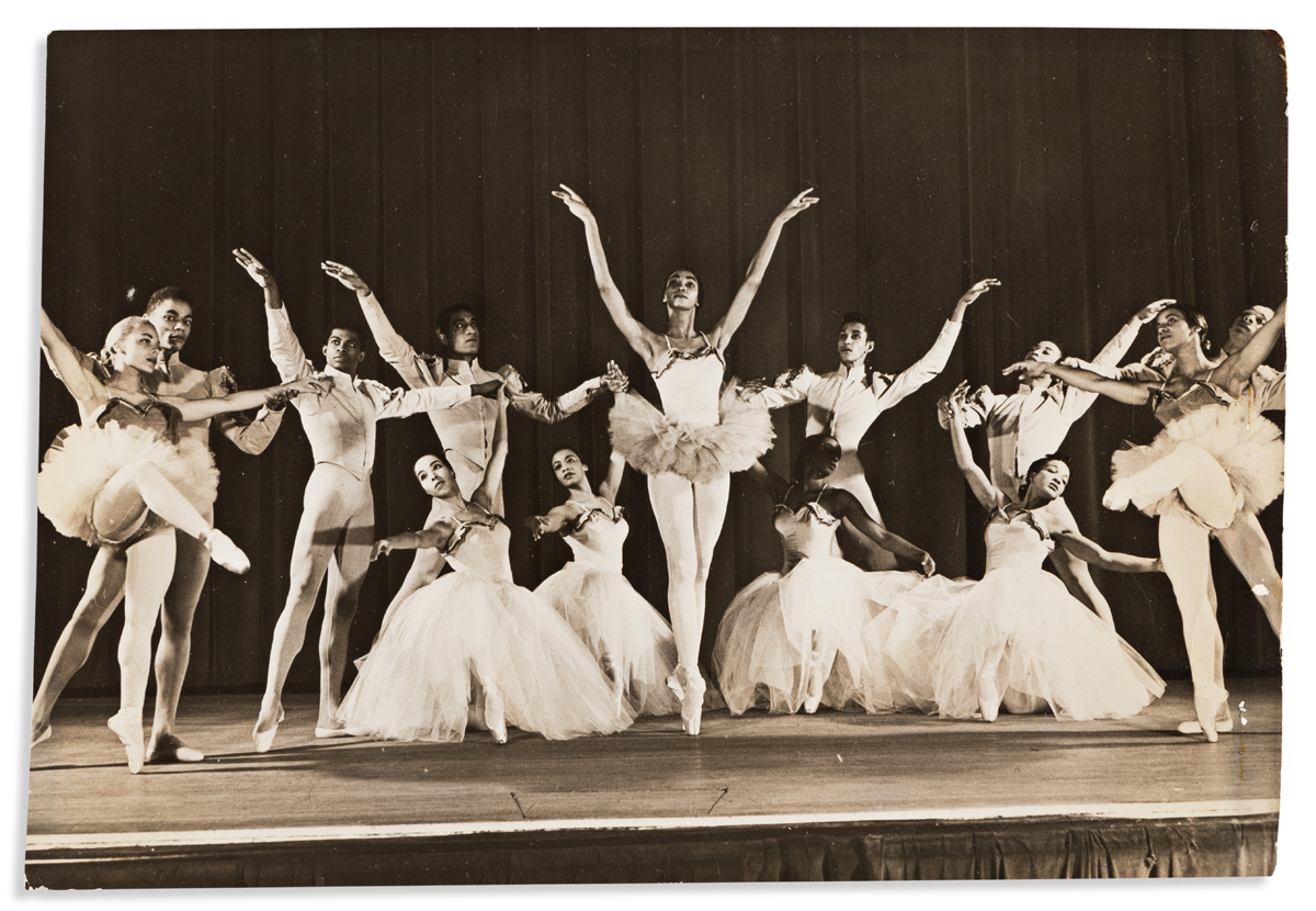(ENTERTAINMENT--DANCE.) Group of photographs of the short-lived but influential New York Negro Ballet Company.
